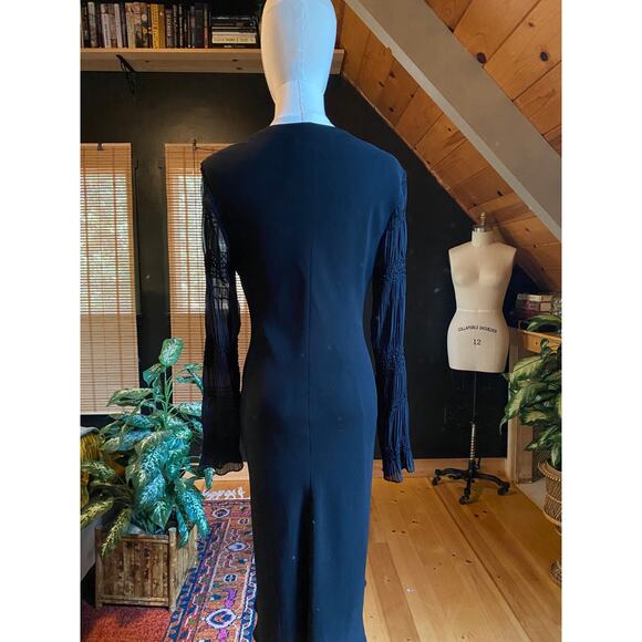 Vintage little black dress Sequin Sleeves - Picture 5 of 9